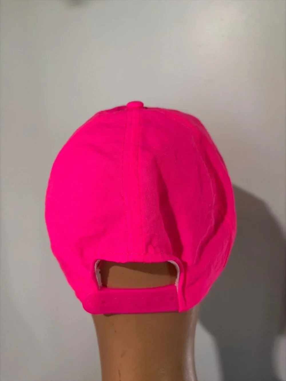 Vintage CAT / Beckwith Machinery Company Pink Snapback Hat Nylon Logo Cap